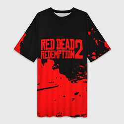 Футболка женская длинная RED DEAD REDEMPTION 2, цвет: 3D-принт