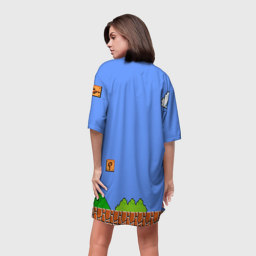 Женская длинная футболка Mario / 3D-принт – фото 4