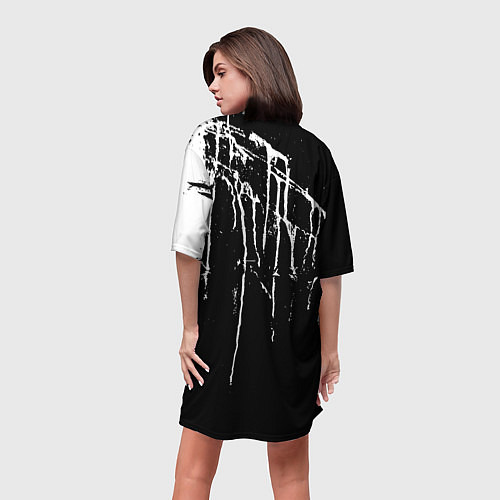 Женская длинная футболка Death Note / 3D-принт – фото 4