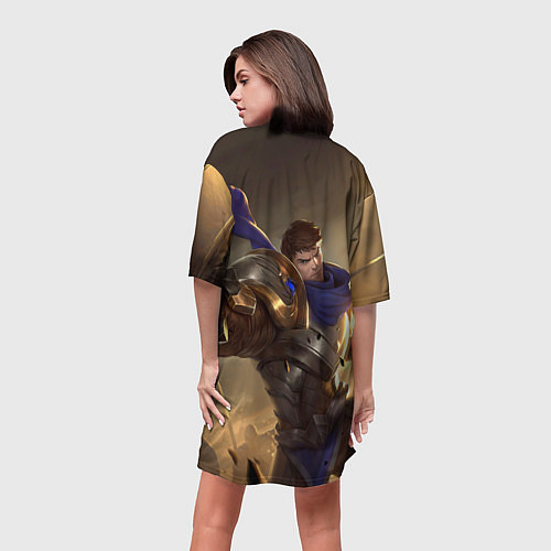Женская длинная футболка League of legends Гарен / 3D-принт – фото 4