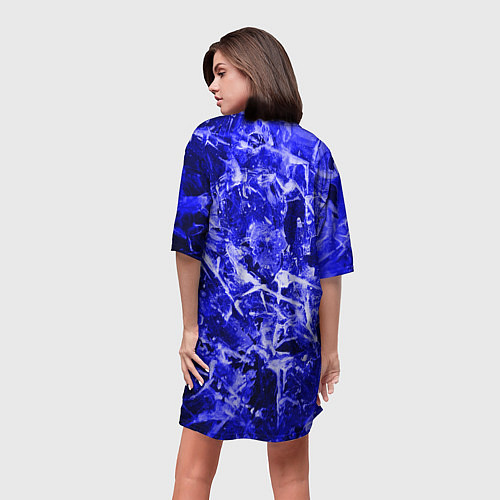 Женская длинная футболка Dark Blue Gan / 3D-принт – фото 4