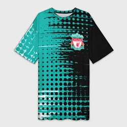 Футболка женская длинная Liverpool Ливерпуль, цвет: 3D-принт