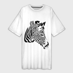 Женская длинная футболка Zebra
