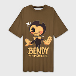 Футболка женская длинная Bendy And The Ink Machine, цвет: 3D-принт