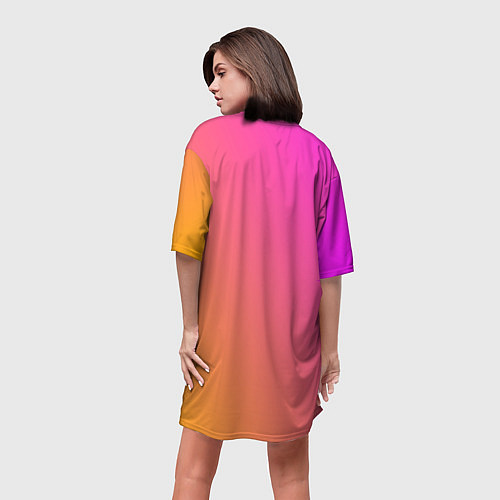 Женская длинная футболка DARLING IN THE FRANXX EP / 3D-принт – фото 4