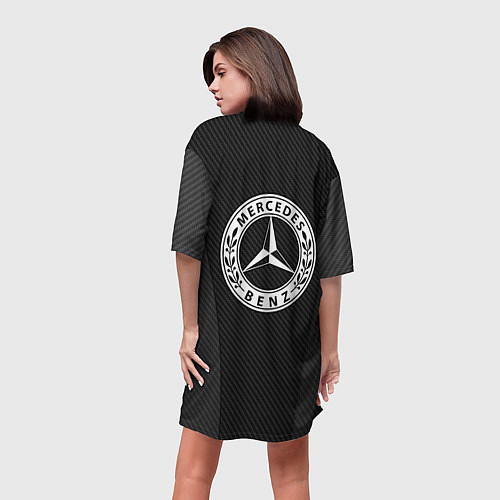 Женская длинная футболка MERCEDES-BENZ / 3D-принт – фото 4