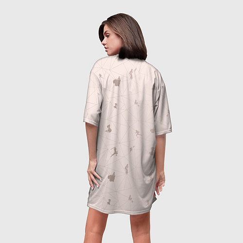 Женская длинная футболка Белоснежка: будь смелой / 3D-принт – фото 4