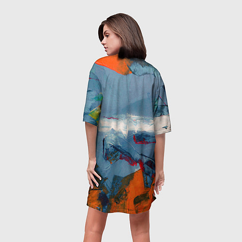 Женская длинная футболка Я художник / 3D-принт – фото 4