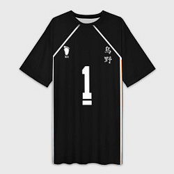 Женская длинная футболка Форма капитана Haikyuu!!