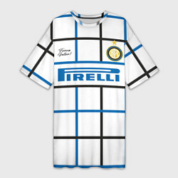 Футболка женская длинная INTER выездная 2021, цвет: 3D-принт