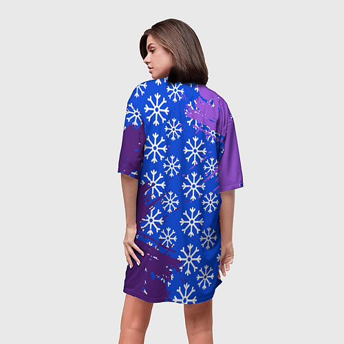 Женская длинная футболка BRAWL STARS LOU / 3D-принт – фото 4
