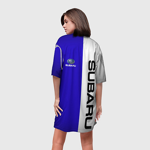 Женская длинная футболка SUBARUСубару / 3D-принт – фото 4