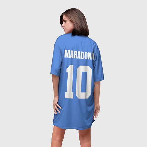 Женская длинная футболка Диего Марадона Наполи / 3D-принт – фото 4