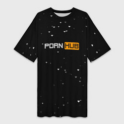 Женская длинная футболка Pornhub