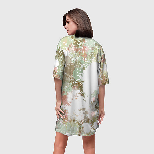 Женская длинная футболка Щенок / 3D-принт – фото 4