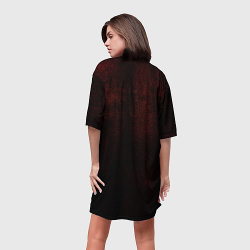Женская длинная футболка Черный клевер / 3D-принт – фото 4