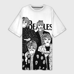 Женская длинная футболка THE BEATLES