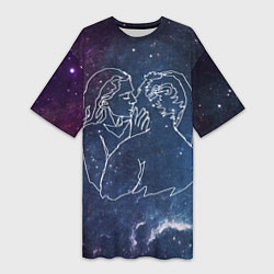 Женская длинная футболка Ты моя вселенная