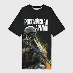 Женская длинная футболка Российская Армия