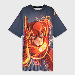 Женская длинная футболка The Flash