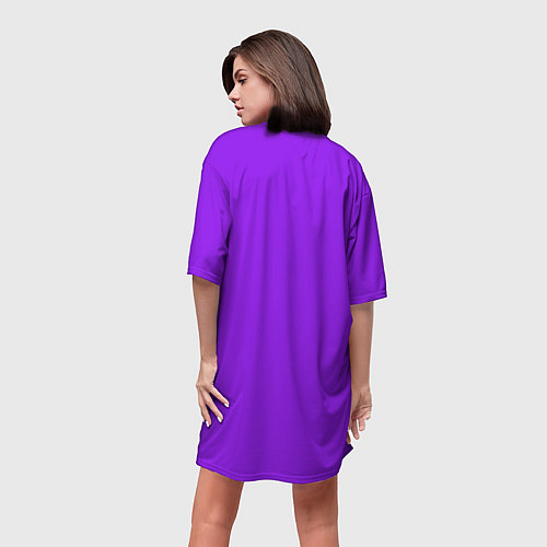 Женская длинная футболка Фиолетовый / 3D-принт – фото 4