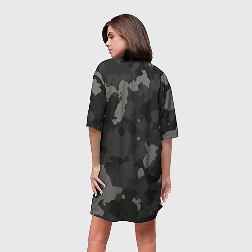 Женская длинная футболка Пограничные войска / 3D-принт – фото 4