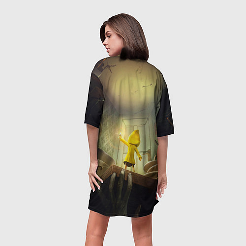 Женская длинная футболка Little Nightmares 2 / 3D-принт – фото 4