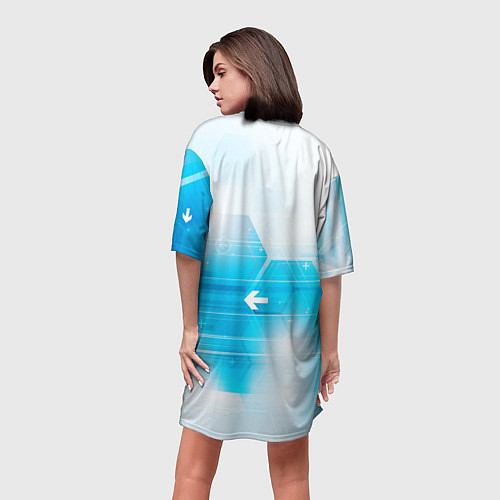 Женская длинная футболка SONIC S / 3D-принт – фото 4