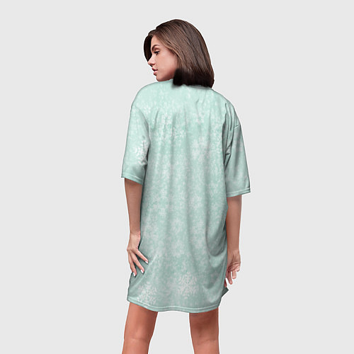 Женская длинная футболка Зайчик с подарком / 3D-принт – фото 4