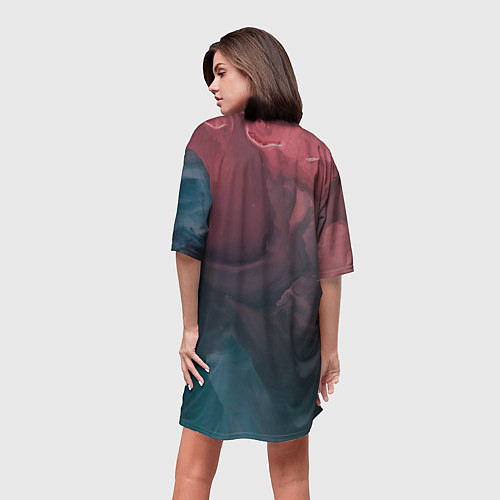 Женская длинная футболка RUST ROAM FARM RAID РАСТ / 3D-принт – фото 4