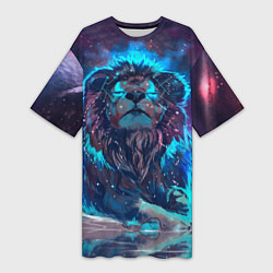 Женская длинная футболка Galaxy Lion