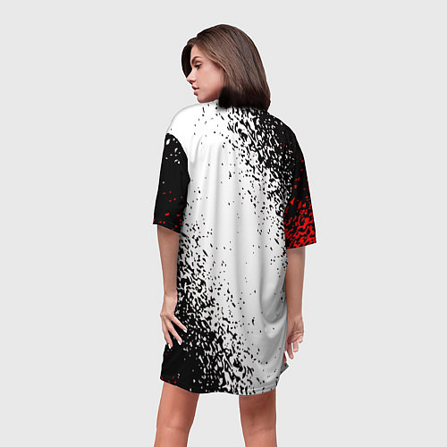 Женская длинная футболка Dead by Daylight / 3D-принт – фото 4