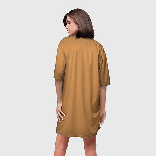 Женская длинная футболка Лисичка / 3D-принт – фото 4