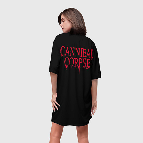 Женская длинная футболка Сannibal Сorpse $$$ / 3D-принт – фото 4