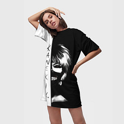 Футболка женская длинная Kaneki X Tokyo Ghoul, цвет: 3D-принт — фото 2