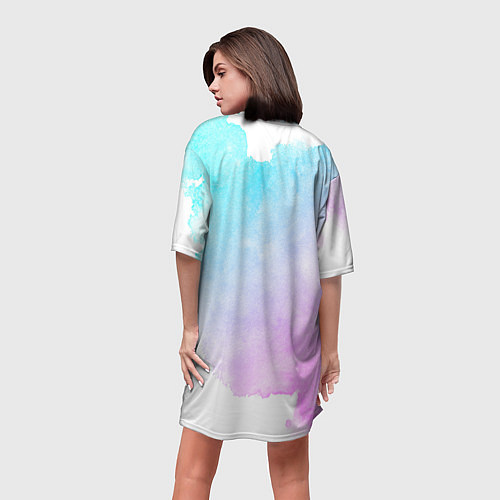 Женская длинная футболка Манижа Manizha / 3D-принт – фото 4