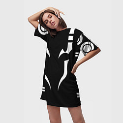 Футболка женская длинная ИТАДОРИ ТАТУ JUJUTSU KAISEN, цвет: 3D-принт — фото 2