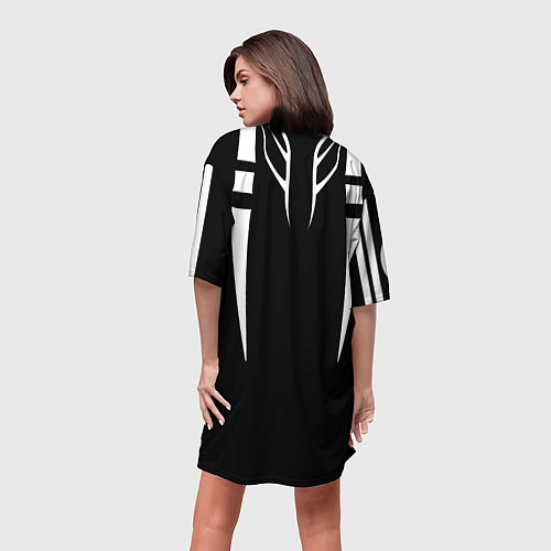 Женская длинная футболка ИТАДОРИ ТАТУ JUJUTSU KAISEN / 3D-принт – фото 4