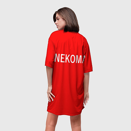 Женская длинная футболка НЕКОМА 11 КЕНМА КОЗУМЕ / 3D-принт – фото 4