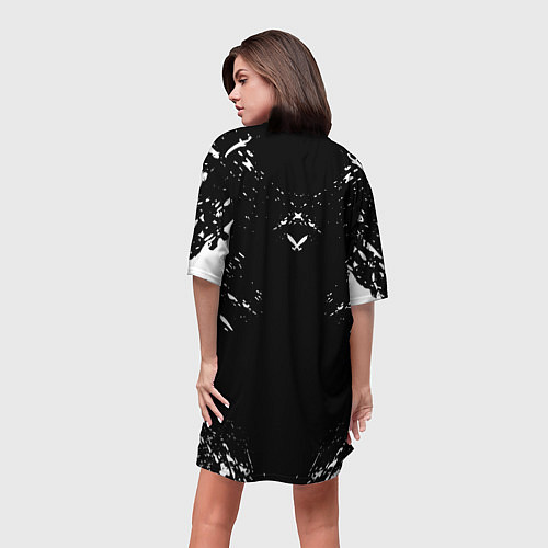 Женская длинная футболка BERSERK БЕРСЕРК / 3D-принт – фото 4