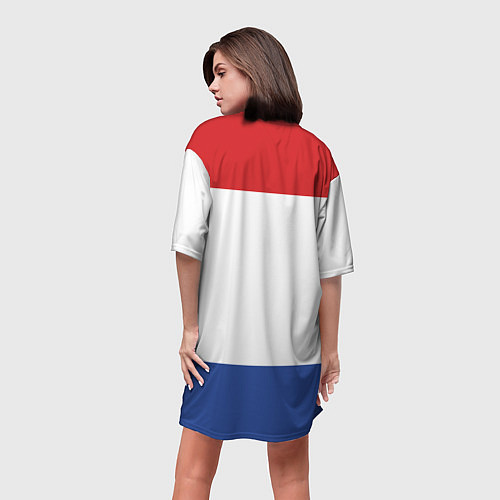 Женская длинная футболка Мордовия / 3D-принт – фото 4