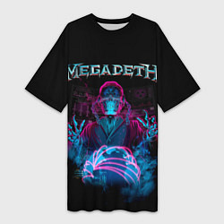 Женская длинная футболка MEGADETH