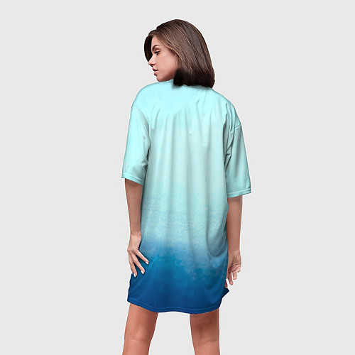 Женская длинная футболка Гию Томиока Kimetsu no Yaiba / 3D-принт – фото 4