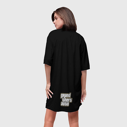 Женская длинная футболка Клод GTA 3 / 3D-принт – фото 4