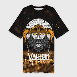 Женская длинная футболка Valheim Viking Gold