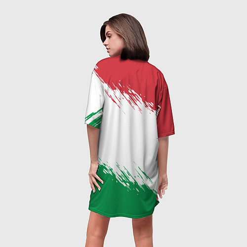 Женская длинная футболка MADE IN ITALY / 3D-принт – фото 4