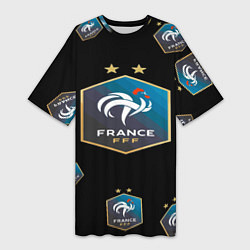Женская длинная футболка Сборная Франции