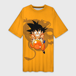 Женская длинная футболка Kid Goku