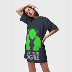 Футболка женская длинная Shrek: Im good ogre, цвет: 3D-принт — фото 2