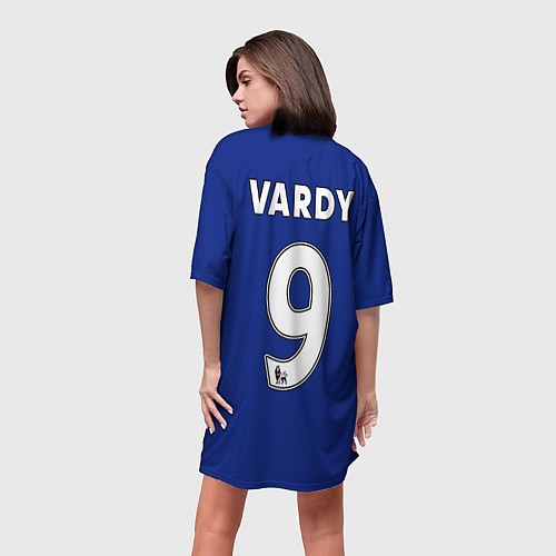 Женская длинная футболка №9 Leicester City / 3D-принт – фото 4